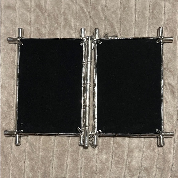 Bella Lux Silver Floral Bamboo Photo Frame - Picture 3 of 5